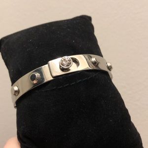 Michael Kors Silver Cuff with Diamond